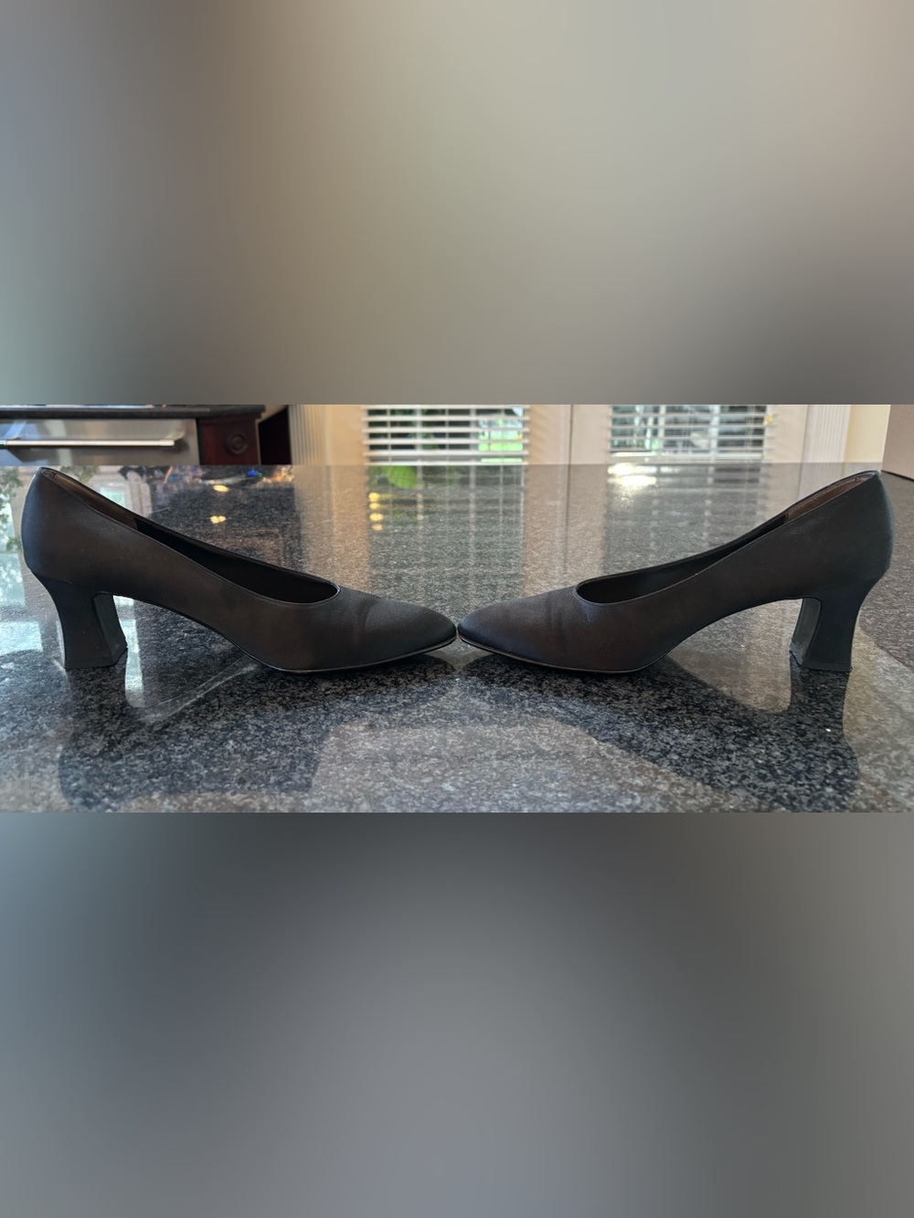 Salvatore Ferragamo Black Satin Pumps | Italian Luxury Heels - 9.5AA